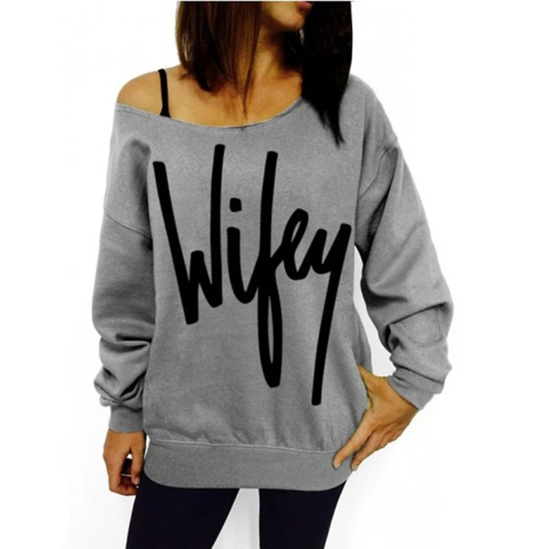 Autumn Hoodies Plus Size Women Sweatshirts Nice Red Big Lips Printed Off Shoulder Long Sleeve Harajuku Pullovers Hoodie