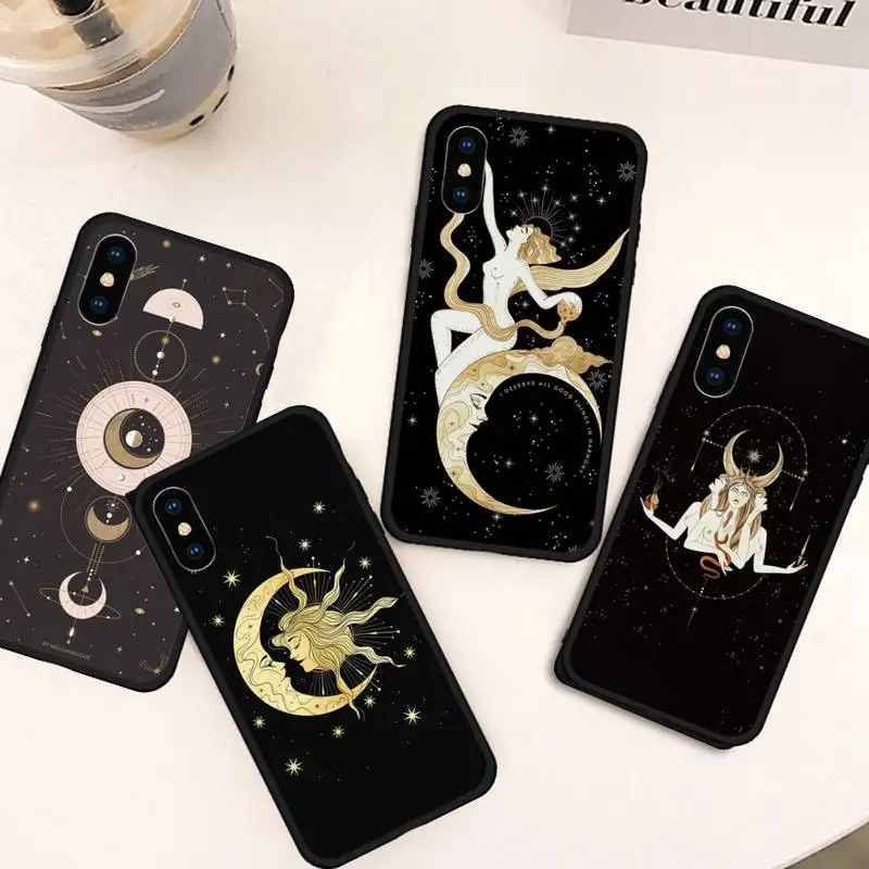 

Witches Moon Tarot Mystery Totem The Lovers Phone Case For iphone 12 11 13 7 8 6 s plus x xs xr pro max mini