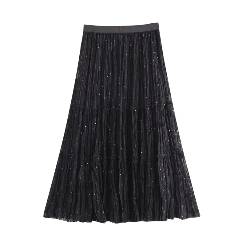 Женская юбка INMAN весна-осень элегантная милая сетчатая с высокой талией