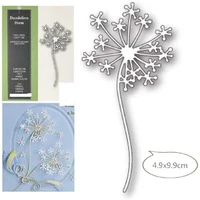 1pcs diy cutting knife mold silver carbon steel dandelion pattern embossing template for kitchen about 4999mm