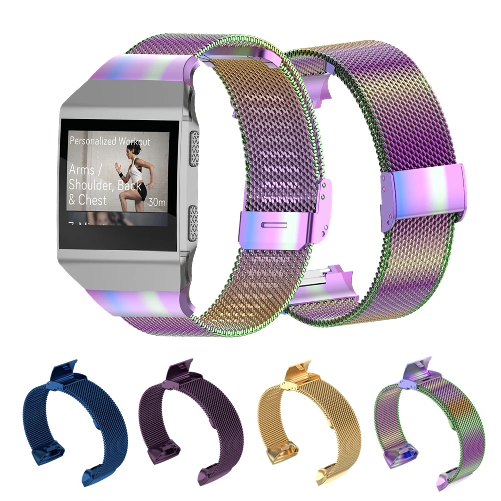 

Браслет для умных часов Fitbit, сменный фитнес-браслет с ионным браслетом из нержавеющей стали