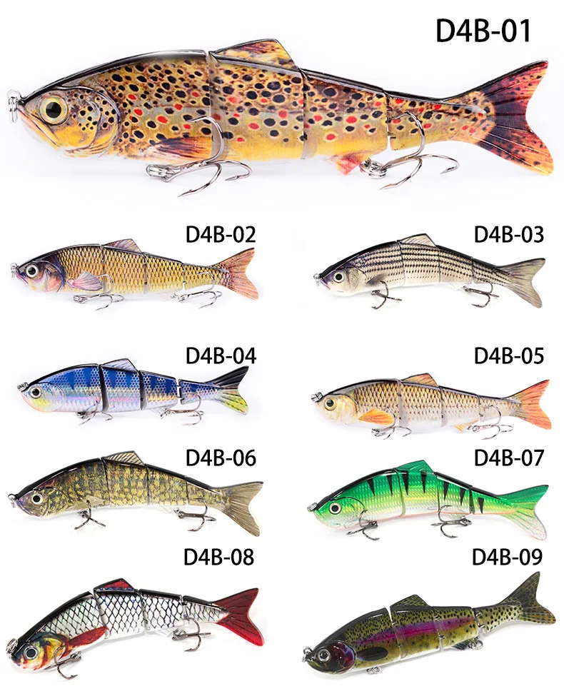 Тонущая рыболовная приманка 4 segement искусственная isca Swimbait жесткая рыболовные