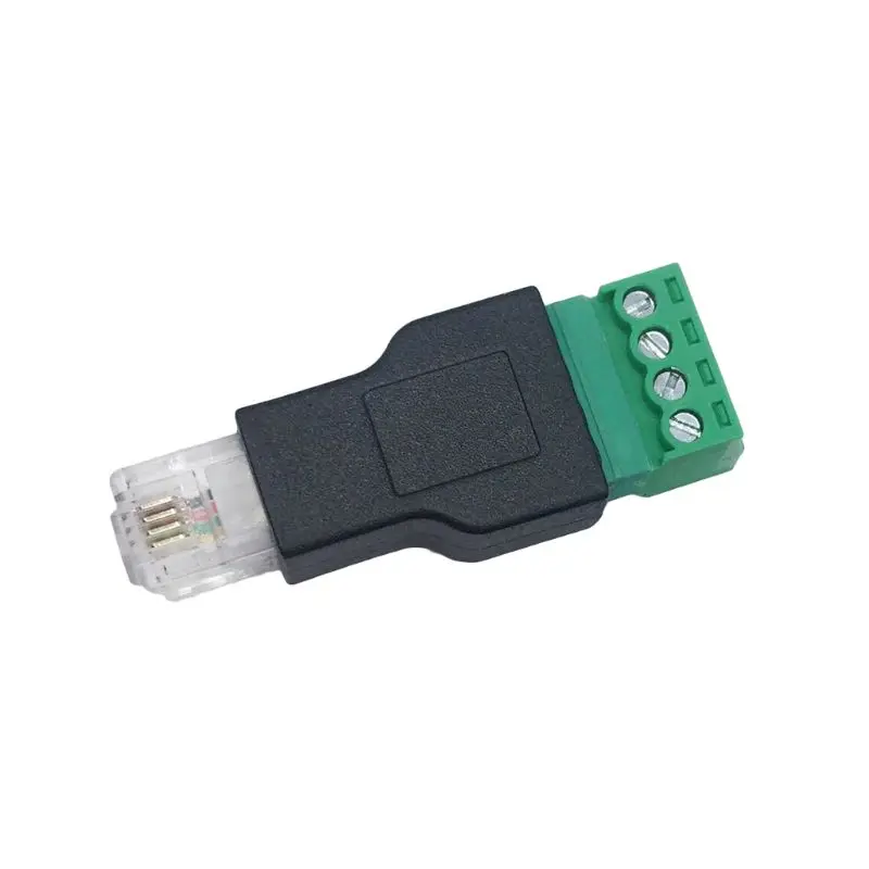 RJ11 to Screw Terminal Adapter Male 4 Pin Connector Splitter Shield Plug | Обустройство дома