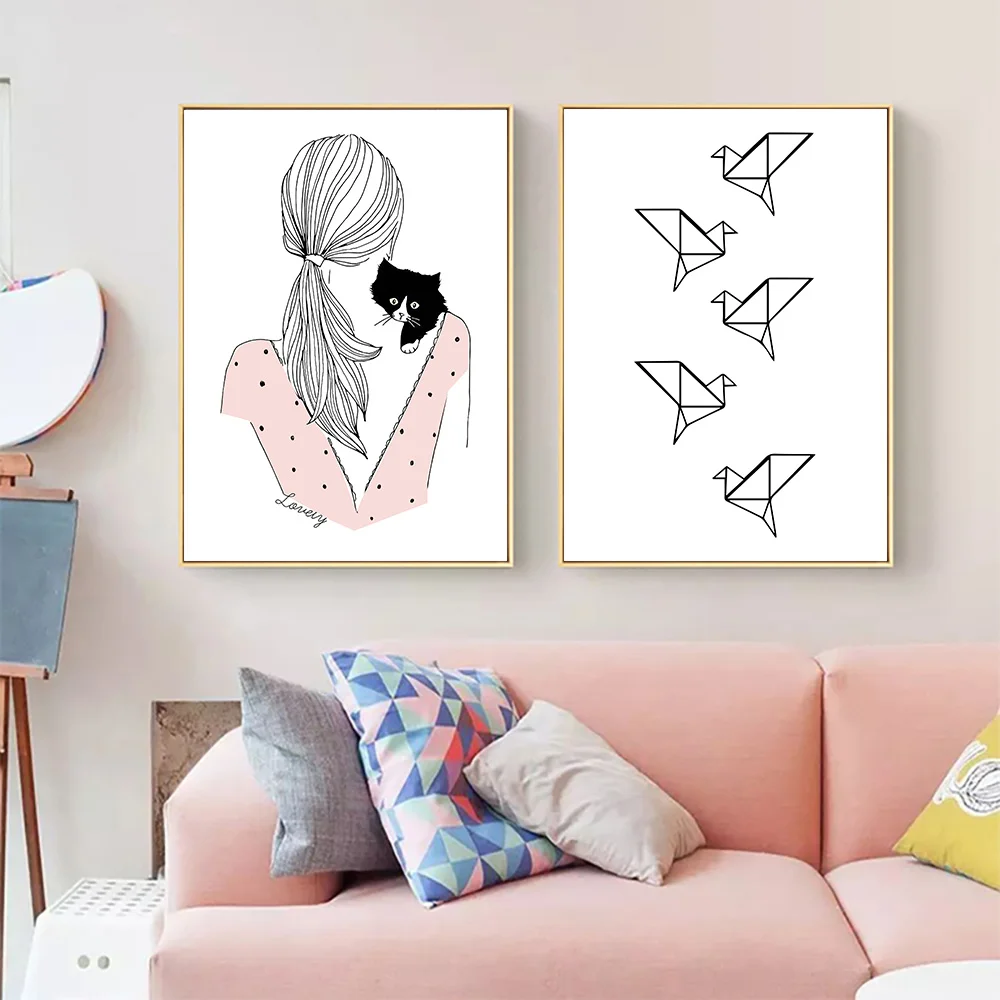 Оригами для маленьких девочек настенные художественные картины тысячи бумажных