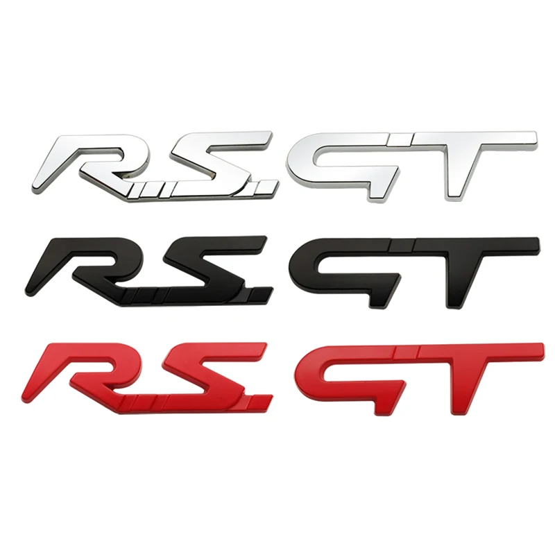Автомобильная наклейка RS GT металлическая эмблема решетки радиатора значок для