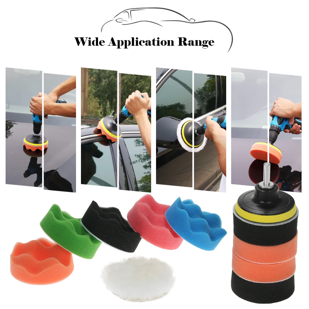 Горячая новинка 11 шт. автомобильные полировальные колодки для полировки воском