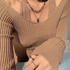 Корейская мода многослойная металлическая цепочка кулон в форме сердца ожерелье для женщин девушки подарок чокер ожерелье ювелирные изделия Прямая поставка
