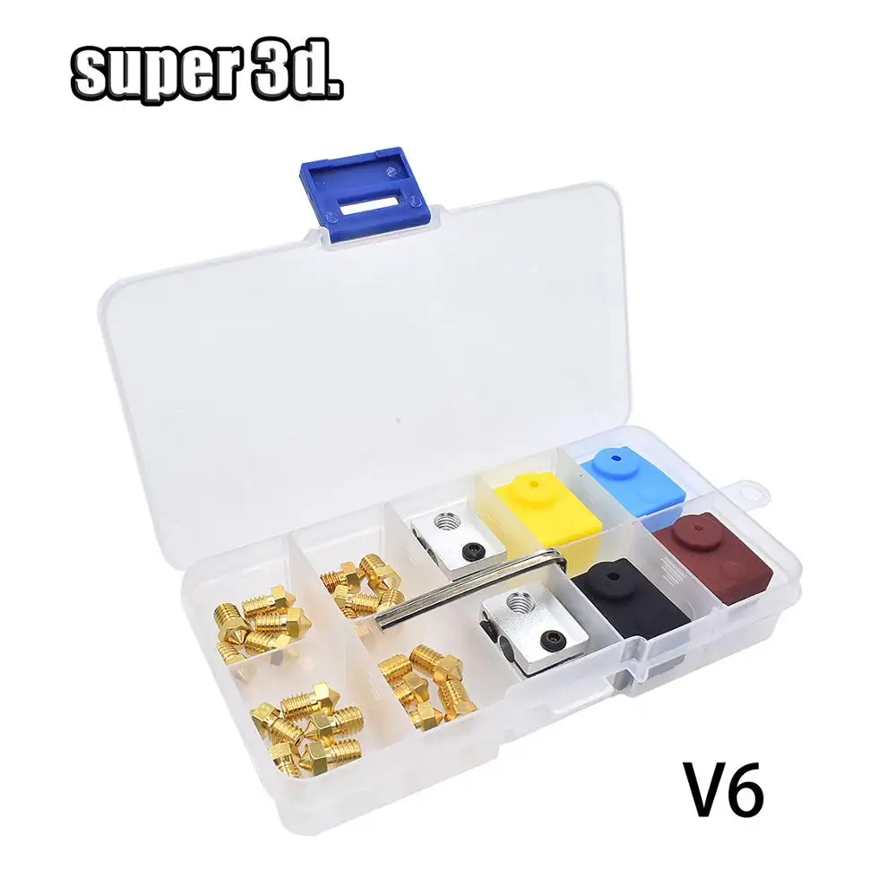 1 комплект E3D V6/MK7 75 мм сопло + Термоблок mk8 mk7 силиконовые носки для A8 CR 10 Ender 3