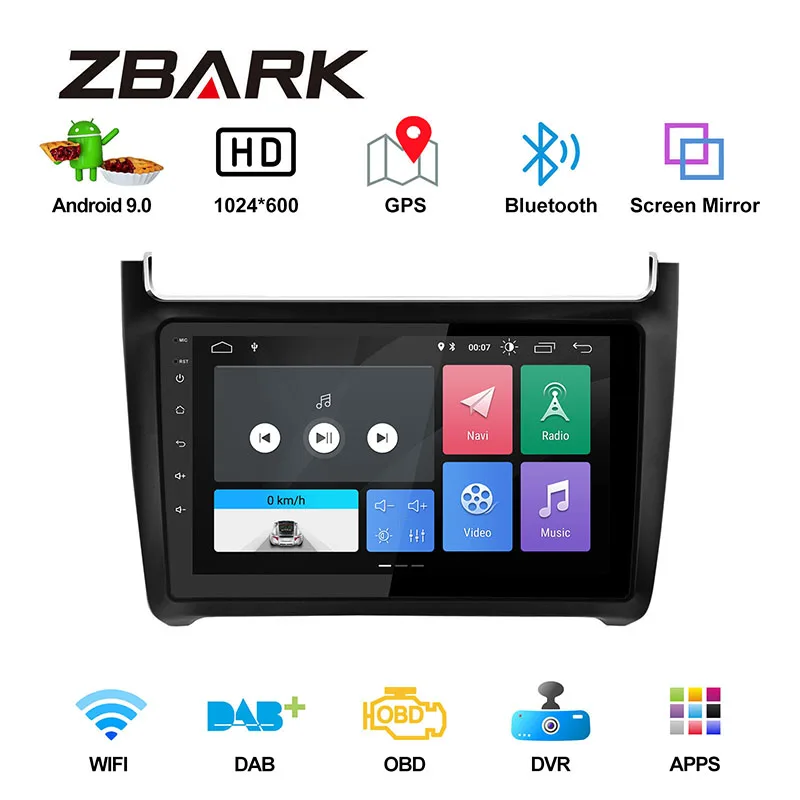 9 inch 2G RAM 2 DIN Android 9.0 Car Stereo Radio Player GPS Navigation NO DVD for Volkswagen POLO sedan 2008 2009 -2015 TK069 |