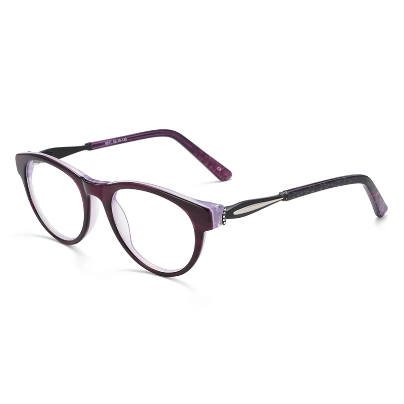 

Acetate Women Vintage Eyeglasses Luxury Fake Gift Classic Trendy Noble Clear Transparent Plain Retro Glasses #9911