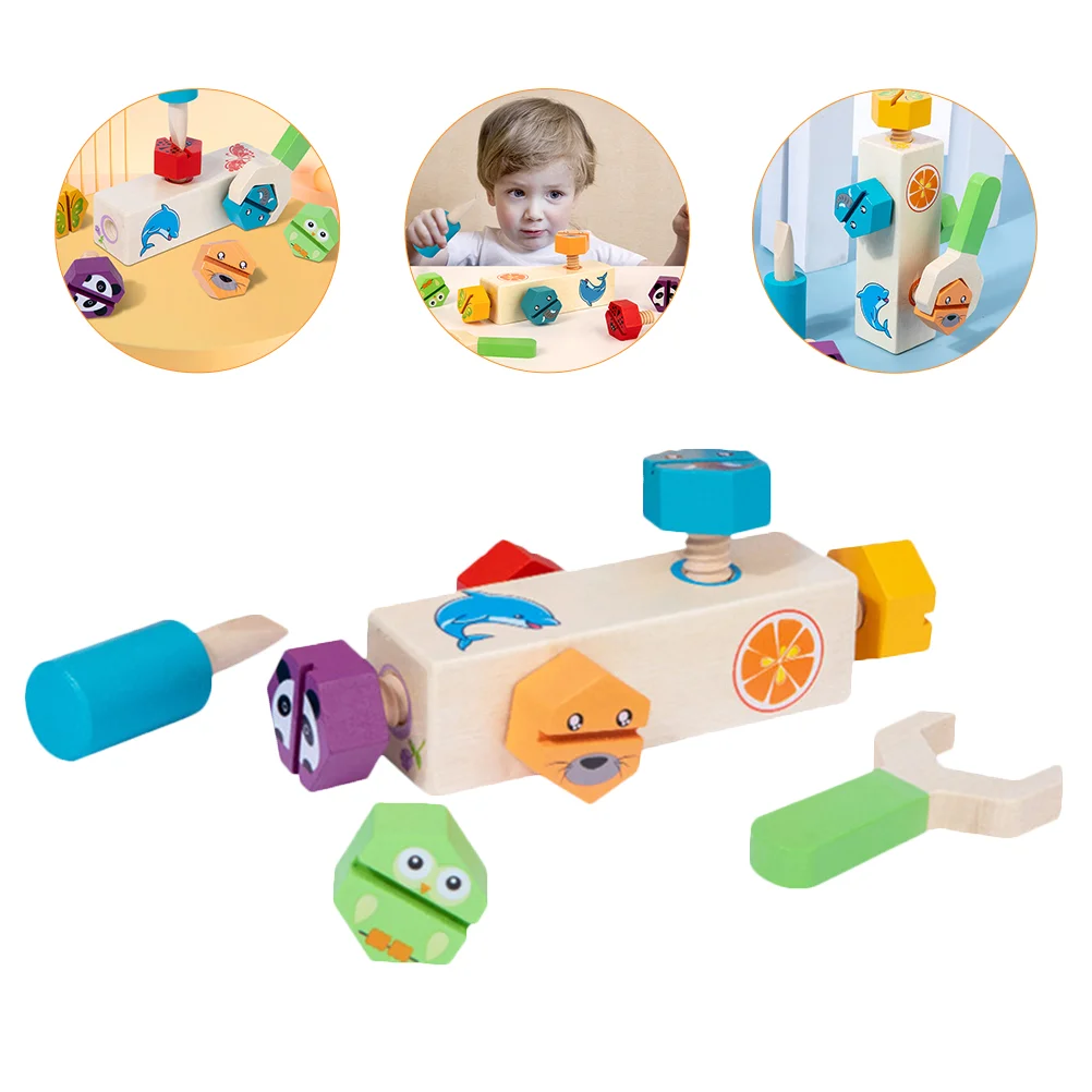 

1 Set Durable Color Recognition Logic Training Kids Screw Wooden