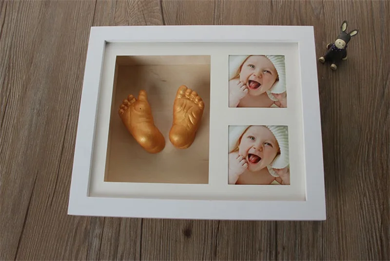 3D детская ручная форма нога печать фоторамка DIY штукатурка литье комплект стерео клон отпечаток руки Мемориал растут запись сувенир