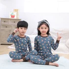 Пижамный комплект Bobora, хлопковый Трикотажный костюм с длинным рукавом для маленьких мальчиков и девочек