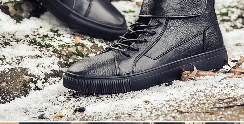 Abnkarwin/зимние мужские кожаные ботинки; Botines botas hombre; мужские ботинки; Buty Zimowe Botte Homme Stivali Uomo; водонепроницаемые ботильоны; 48