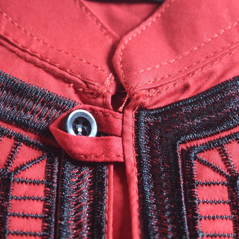 Мусульманская футболка Этническая одежда с вышивкой Мужская топы Дашики