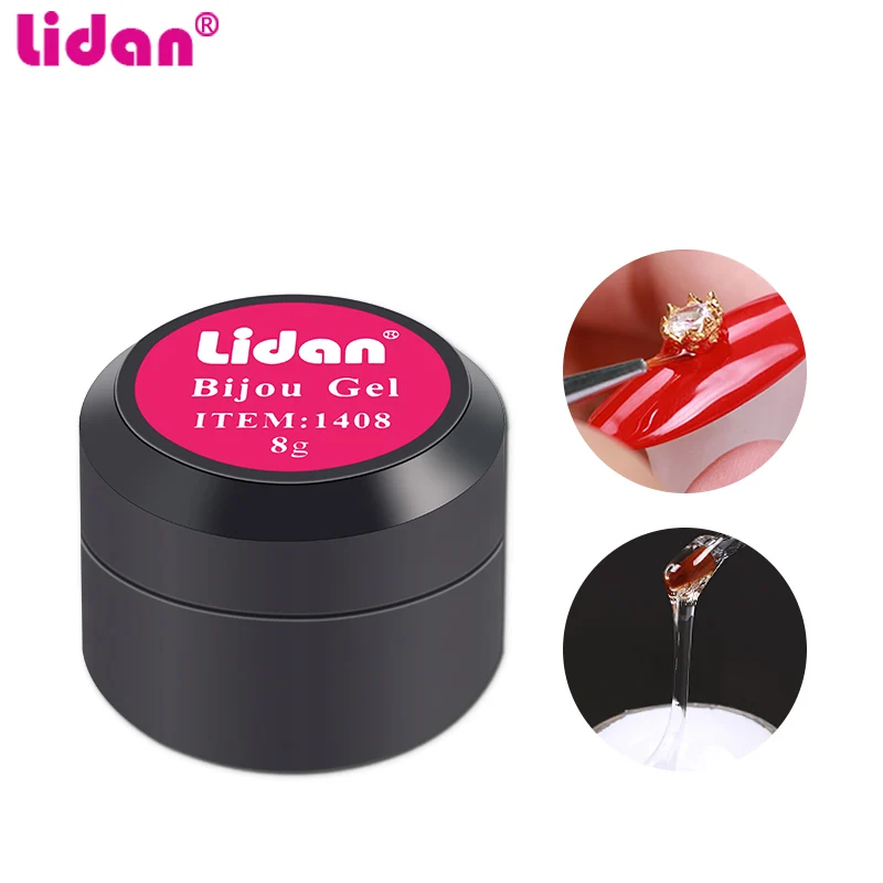

Nail Art Rhinestone Gel Glue Super UV Nail Polish DIY Gems Decoration 8ml Super Sticky Crystal Adhesives Clear Gel Jewelry