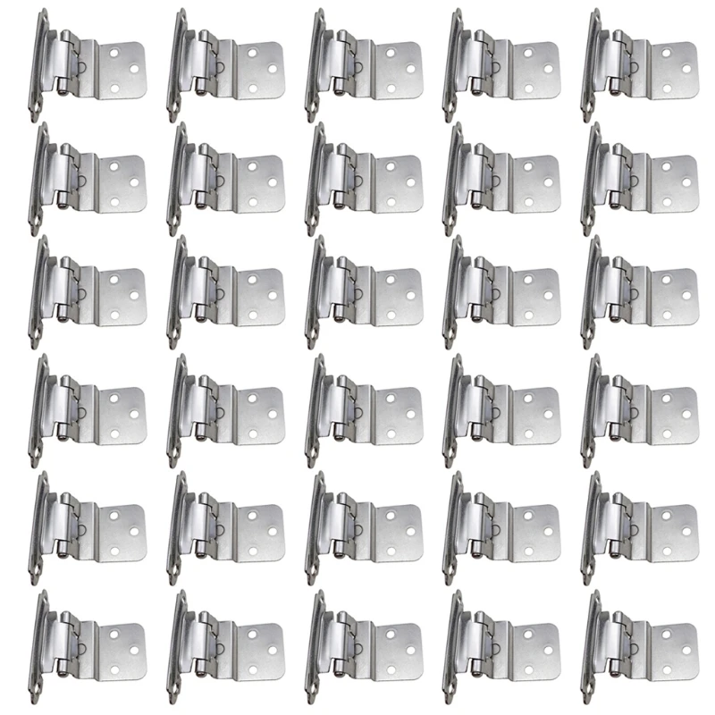 

30Pcs Kitchen Cabinet Door Hinges Face Frame Matte Black Self Closing Furniture Cupboard Hinges Hardware
