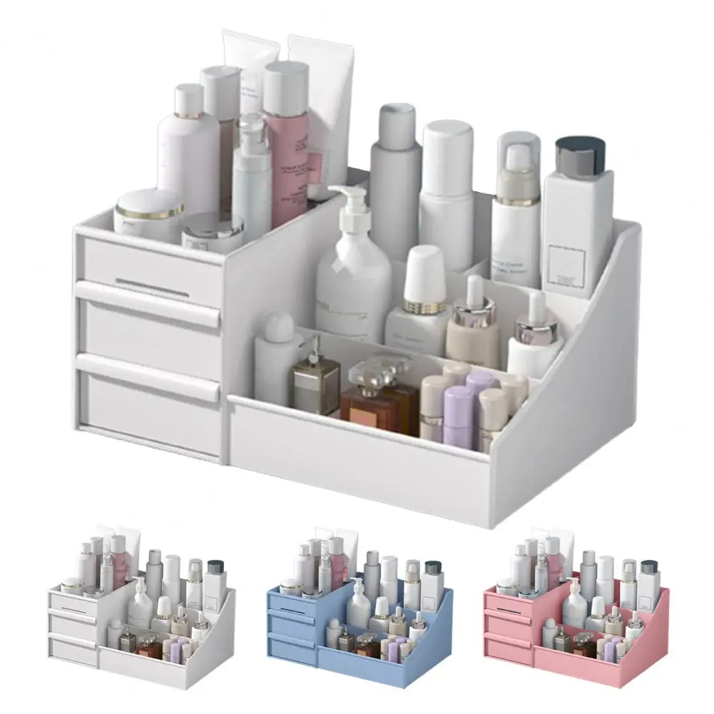 Waterproof Plastic Cosmetic Box with Drawers Desktop Storage Makeup Organizer for Home | Дом и сад