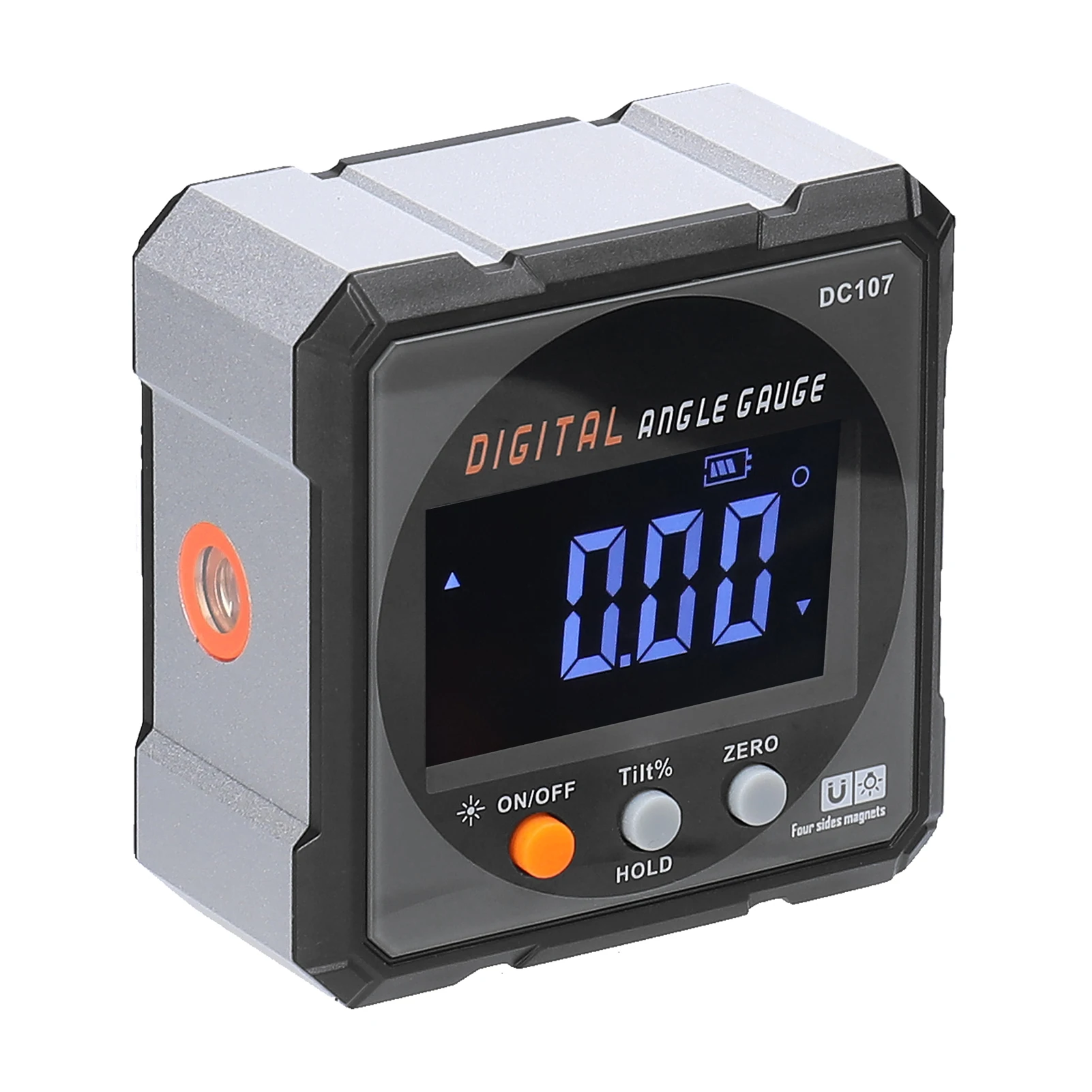 

4*90° Digital Inclinometer Protractor IP54 Grade Absolute Relative Measurement Data Hold Function Two-way Laser Inclination Box