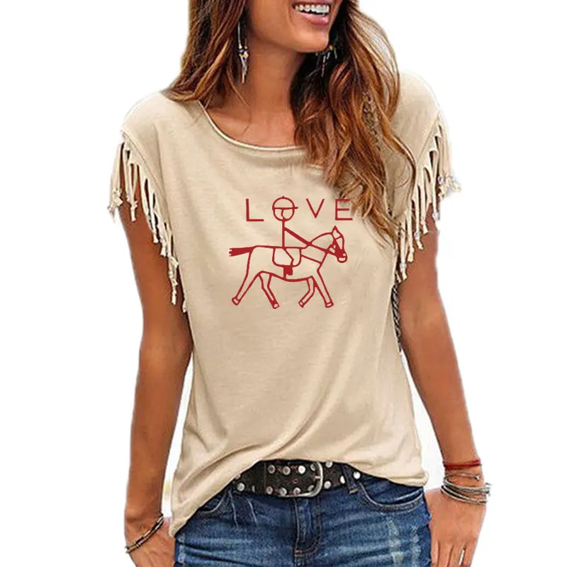 Новинка 2019 модная женская футболка с принтом подождите лошади для девочек