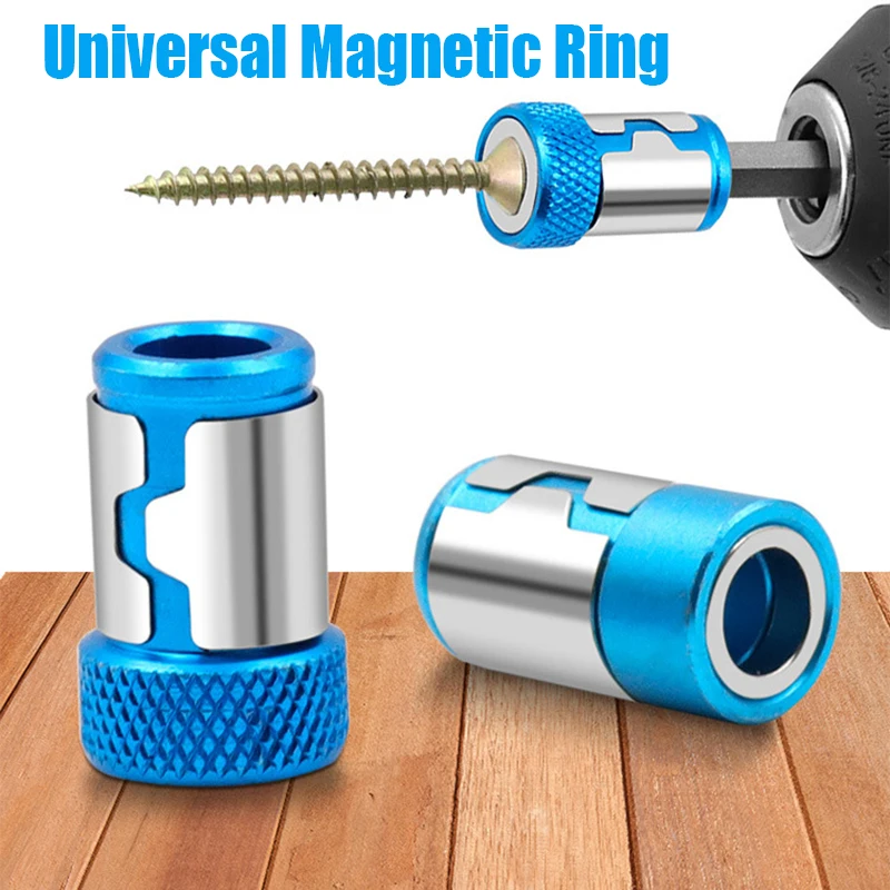 Universal 6.35mm Magnetic Ring Alloy Magnetic Ring Screwdriver Bits Anti-corrosion Strong Magnetizer Drill Bit Magnetic Ring universal magnetic ring metal screwdriver head steel sleeve electric screwdriver bit anti corrosion strong magnetizer drill bit