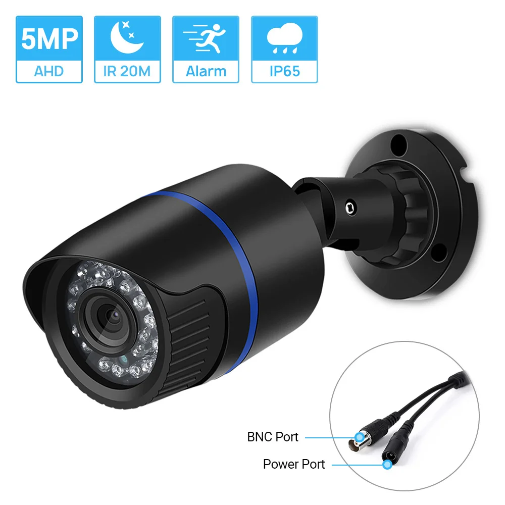 

Камера видеонаблюдения Hamrolte AHD, 5 МП, 1080P, 720P, водонепроницаемая, с ночным видением
