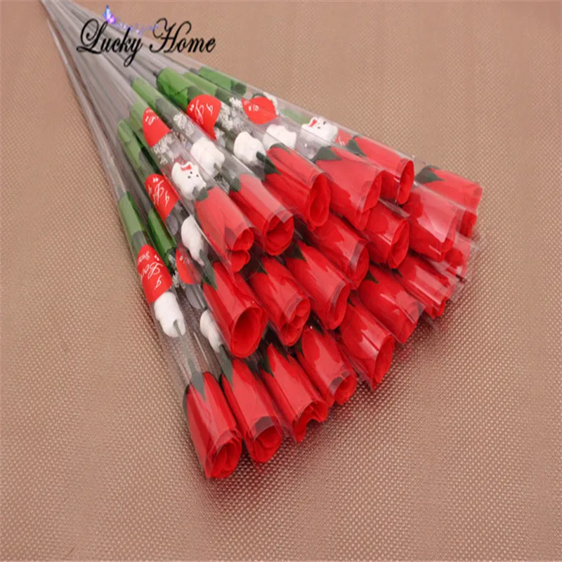 

Artificial Flowers Red Rose For Valentine's Day Gift Wedding Decoration Real Touch Bear Silk Floral 20 Pieces/Lot Home Decor