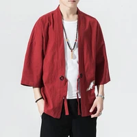 men large size kimono cardigan embroidery crane open stitch loose yukata haori male kimono gown casual outerwear m 5xl