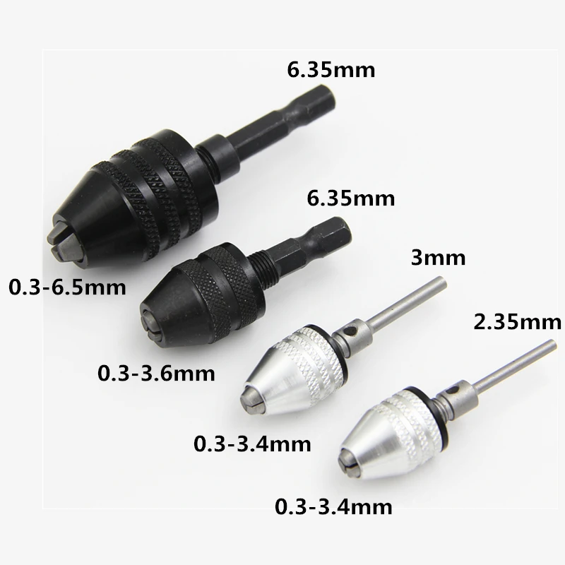 

1pc 6.35mm Quick Change Keyless Drill Bit Chuck Hex Shank Adapter Converter Tool