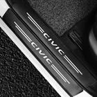 4 шт., наклейки на порог двери для Honda Civic 7 8 9 10 2020 2019 2018 2017 2016 2014 2015 2013 2012 2001-