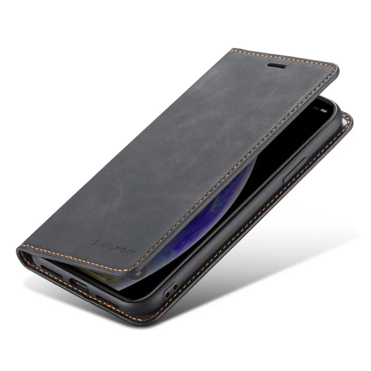 Черный Кожаный чехол для samsung Galaxy A50 A30 A20 A10 A70 A40 A60 A20E A30S A50S Примечание 10 S10 S10E S9 S8 плюс S7 Edge Чехол-книжка чехол - Цвет: Черный
