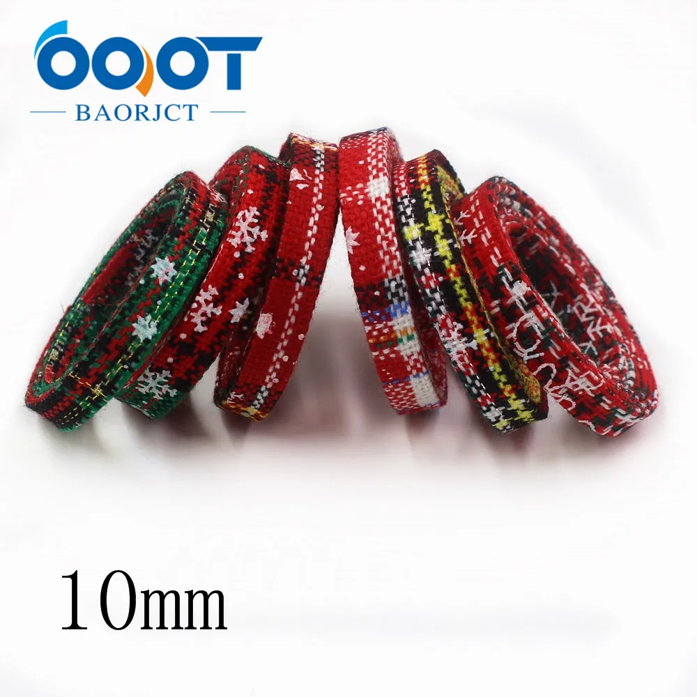 Рождественские ленты красная и черная клетчатая лента буйвола Снежинка узор