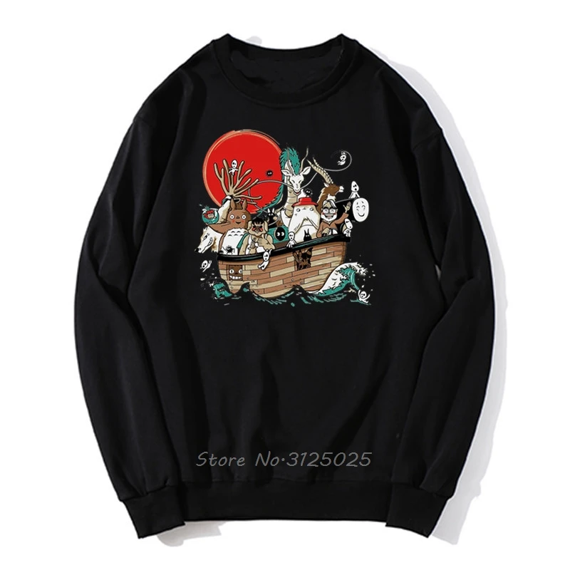 Studio Ghibli Хаяо миядзяки Дух от Peach Толстовка в Лепесток аниме Kawaii с изображением