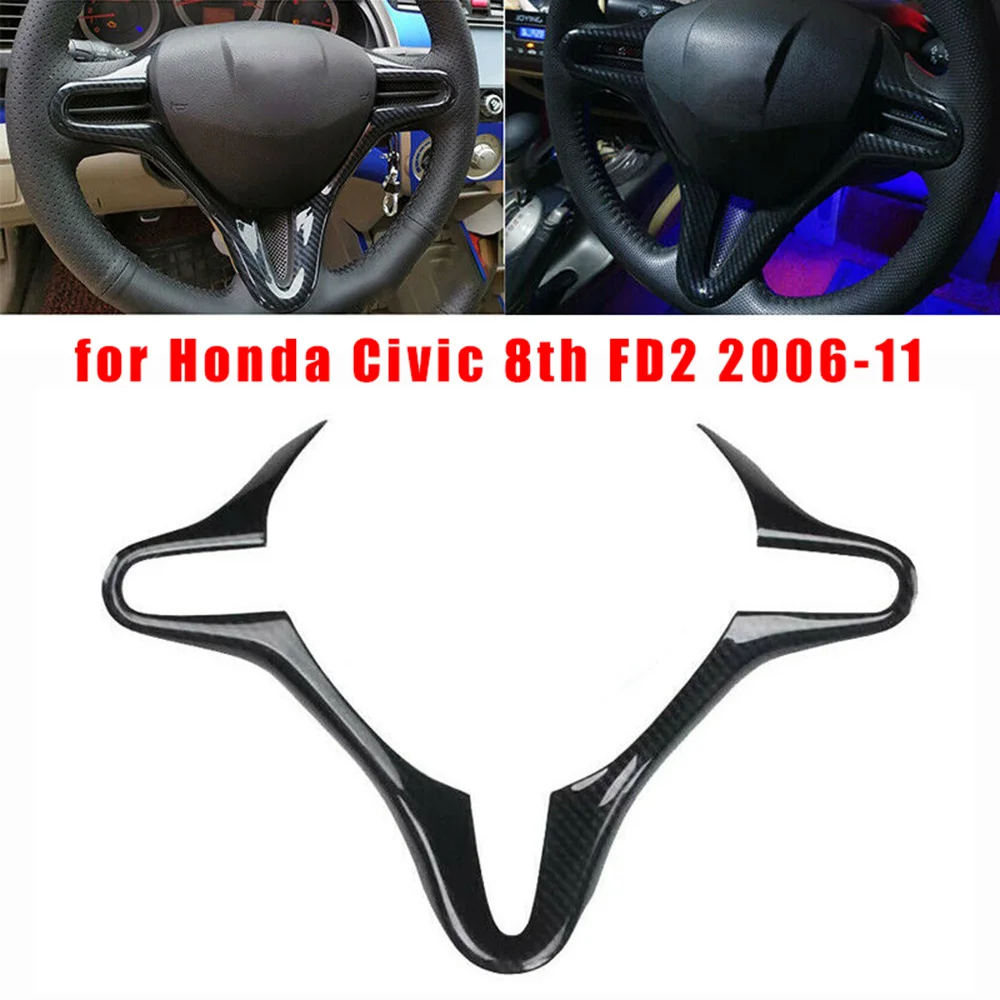 

Trim Steering Wheel Cover Carbon Fiber Style Inner New Durable Practical