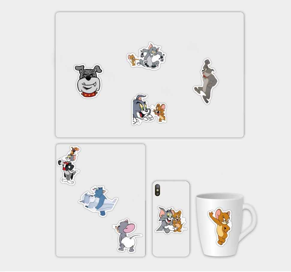 50 шт./компл. милый кот Мультяшные наклейки для скрапбукинга гитары ноутбука