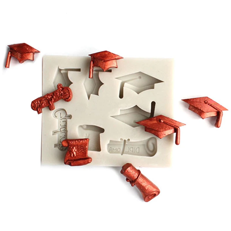 Sugarcraft выпускная шляпа силиконовая форма помадка кружевная инструменты для