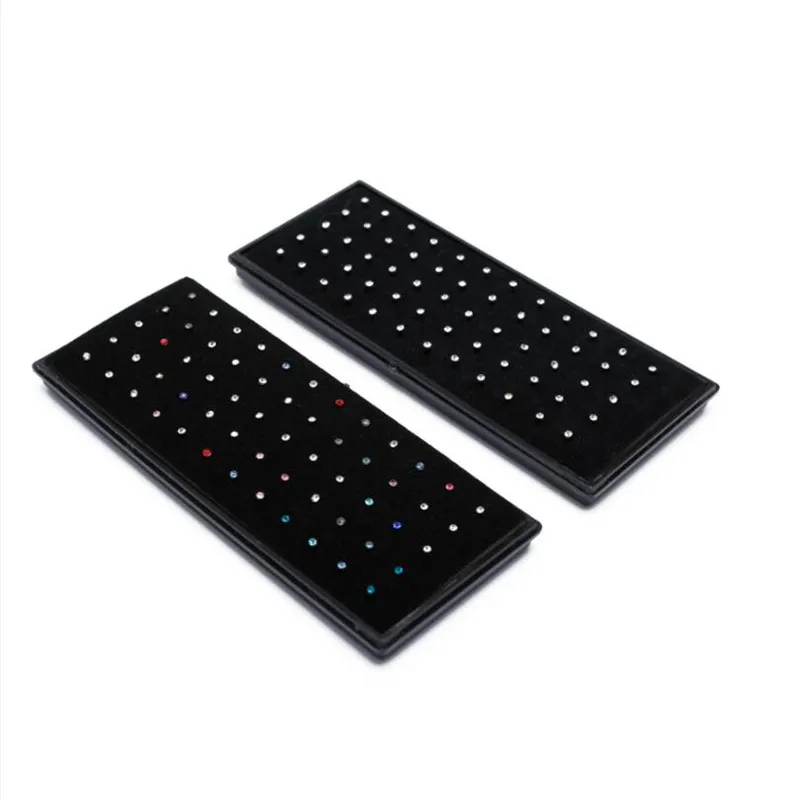 60 шт. 1 5/2/2.5 мм Украшенные стразами Нержавеющая сталь носа ювелирное изделие