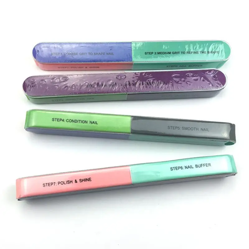 5pcs/set Six-sided NailFile Polishing Tool Printing Creative Sanding Nail File Professional Files | Красота и здоровье
