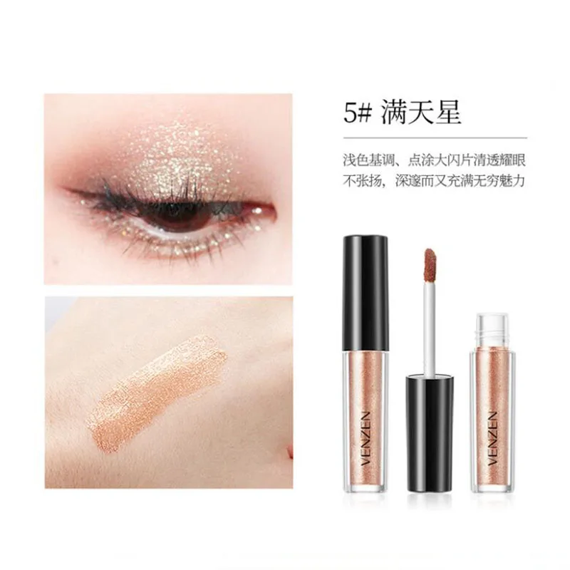 Streamer Flashing Liquid Eye Shadow Makeup Not Easy to Remove Smudge |