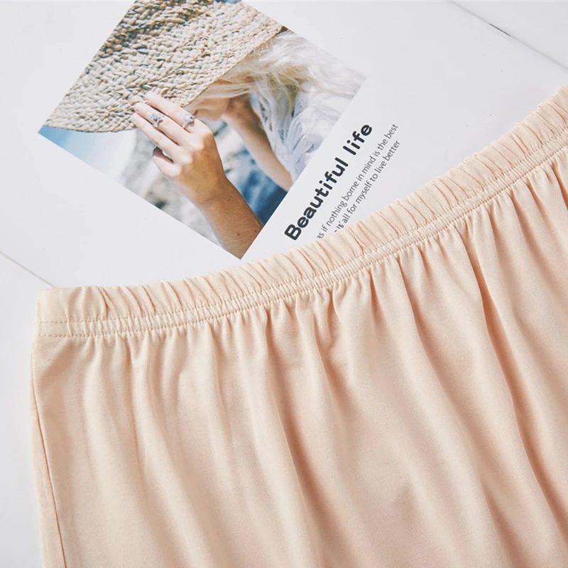 

Fashion Women Solid Color Elastic Waist Layered Tiered Sheer Lace Trim Extender A-Line Half Slip Skirt