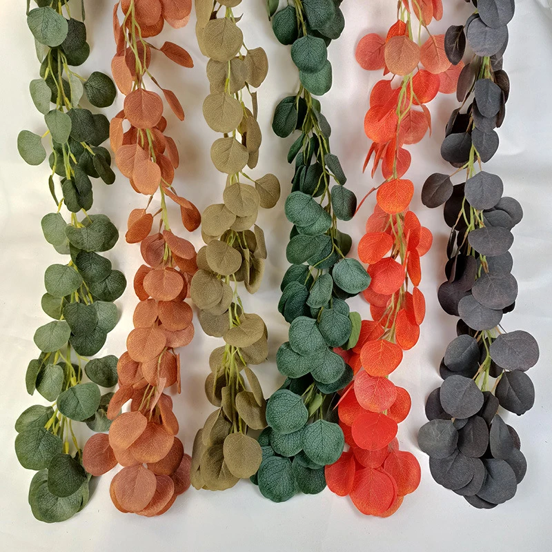 

2M Simulated Eucalyptus Rattan Wedding Home Party Shooting Decorative Green Plants 148 Leaves Silk Home Decor Party Supplies