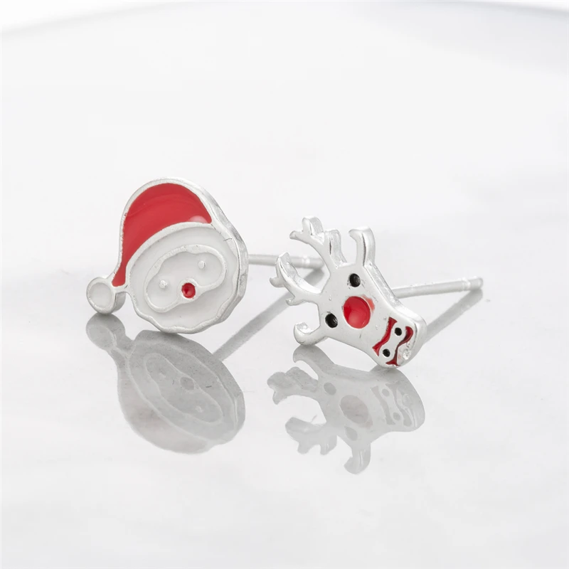 Женские серьги гвоздики в виде оленя Yiustar животных из нержавеющей стали