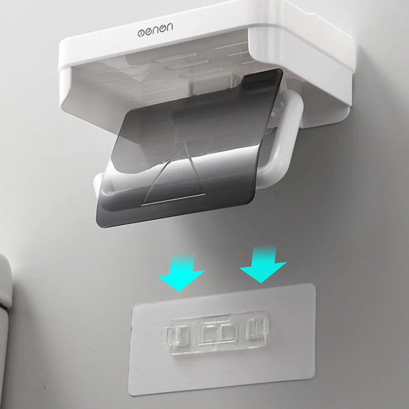 

1PC Wall Mount Roll Paper Storage Rack Toilet Paper Holder Bathroom Shelves Kitchen Organizer Rack Bathroom Accessories Set
