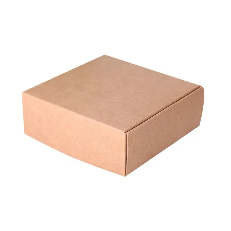 

2021 10Pcs/lot DIY Kraft Gift Box Brown/Black Paper Small Soap Box Kraft Cardboard Mini Jewelry Packing Carton Box 20 Sizes