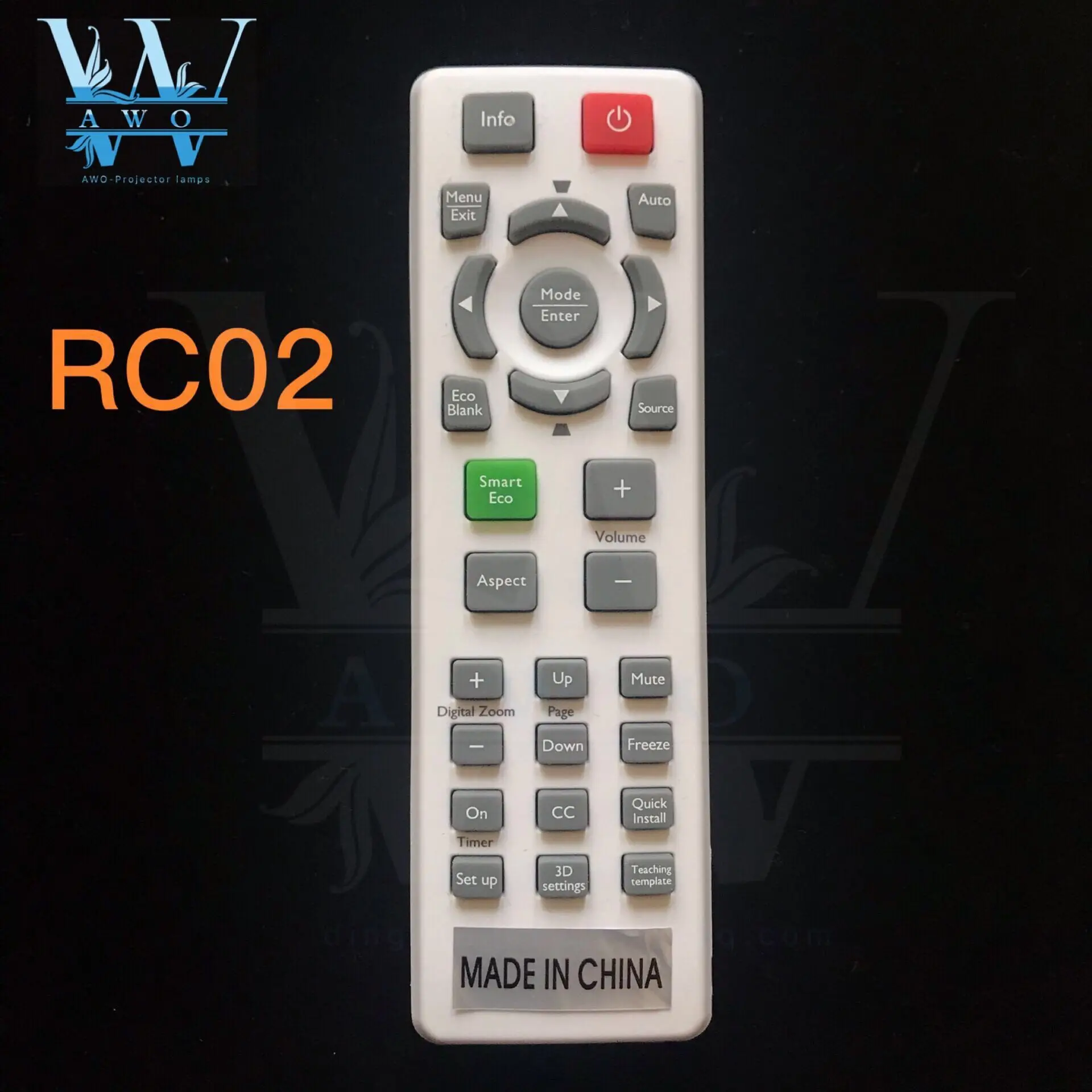 

New Original Projectors Remote Control For BenQ RC02 MS504,MX505,MS521P,MS522P,MS524,MW526,MX525,MX522P Projectors