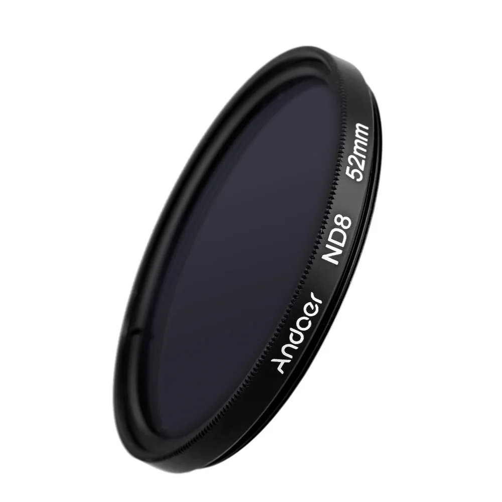 Andoer 52mm UV+CPL+ND8 Circular Filter Kit Circular Polarizer Filter ND8 Neutral Density Filter for Nikon Canon DSLR Camera