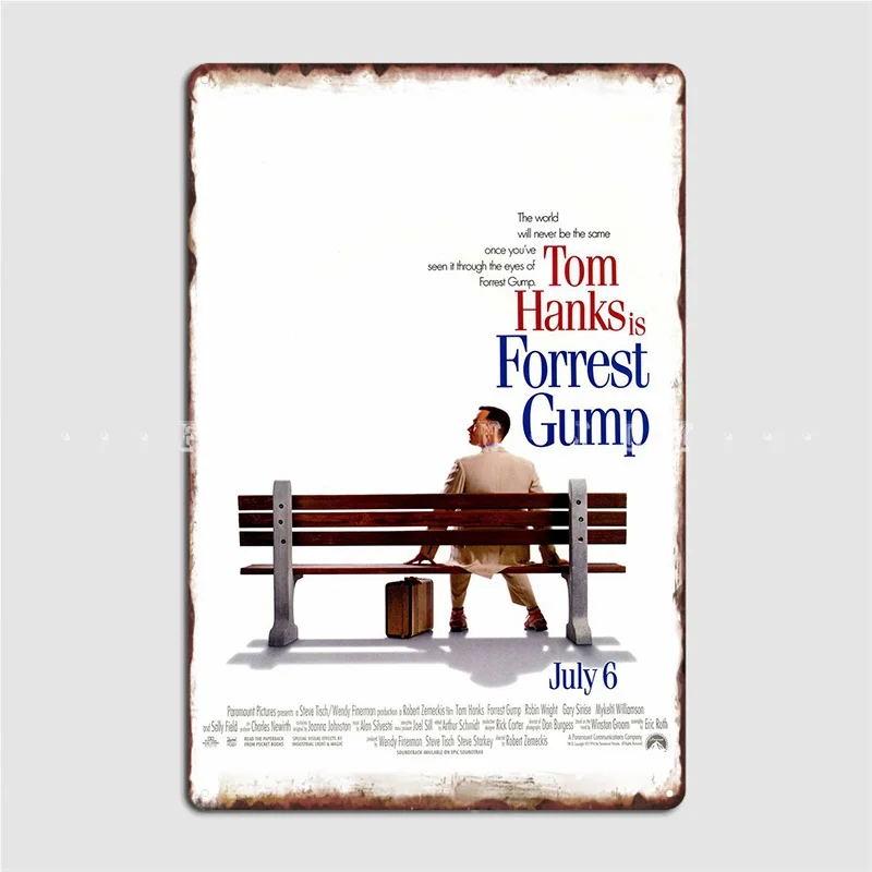 

Forrest Gump Metal Sign Wall Decor Living Room Cinema Living Room Design Tin Sign Poster