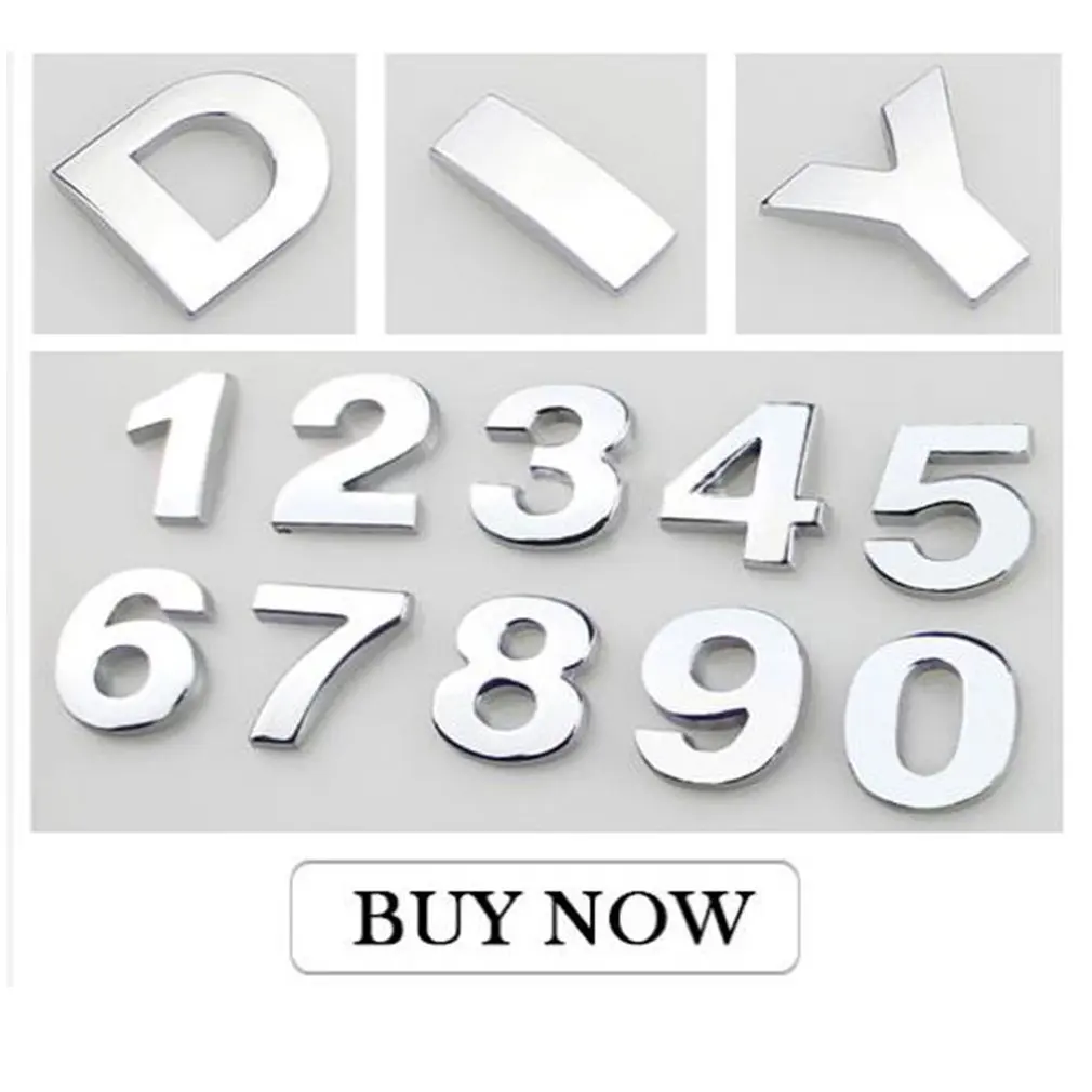 

Car 3D letter English letters Car logo DIY alphanumeric metal body stickers word mark tail silver For BMW For For