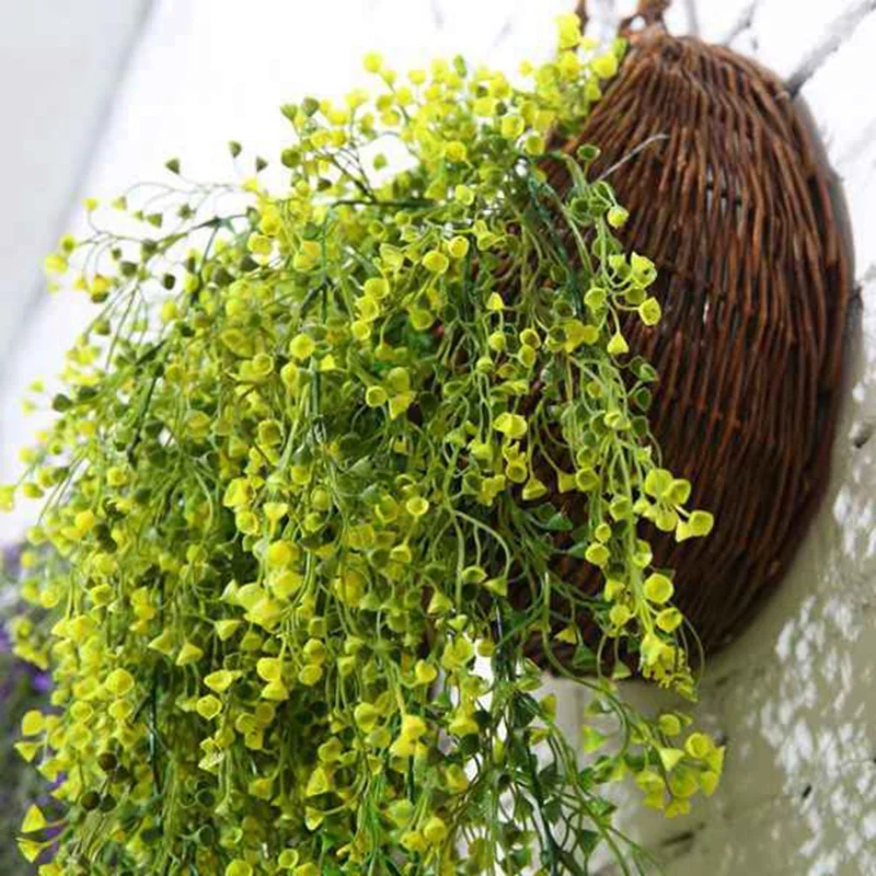 

2Pcs Wicker Wall Hanging Flower Basket Flower Pot Wicker Hand Woven Wedding Wall Home Decoration Door Decoration