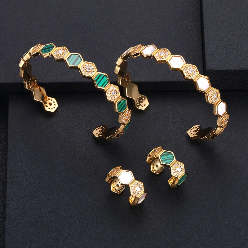 Jankelly Роскошный Уникальный Африканский браслет кольцо набор ювелирных изделий